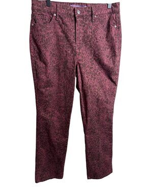 Gloria Vanderbilt Printed Jeans Size 10 Short Leopard